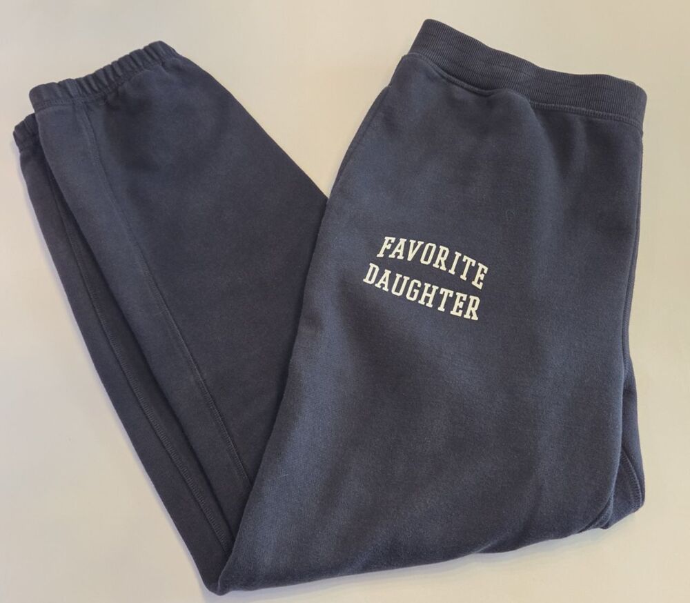 Favorite Daughter Navy Track Pants with White Logo